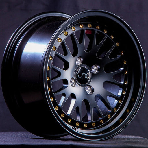 JNC-JNC001-Matte-Black-W-Gold-Rivets-Black-15x9-73.1-wheels-rims-fälgar