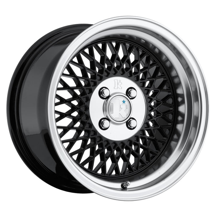 Klutch SL1 Gloss Black w/Machined Lip - 15x8.5 | 4x100 | +17 | 67.1mm