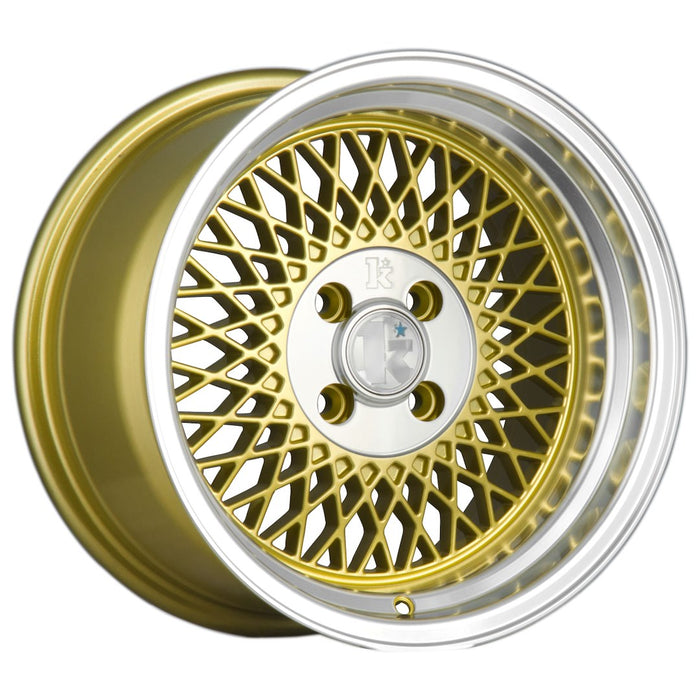 Klutch SL1 Gold w/Machined Lip - 16x8 | 4x100 | +15 | 67.1mm