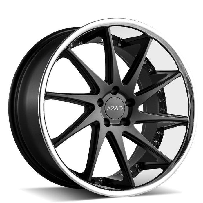 Azad-AZ23-Semi-Matte-Black-w/-Chrome-Black-20x9-66.56-wheels-rims-fälgar