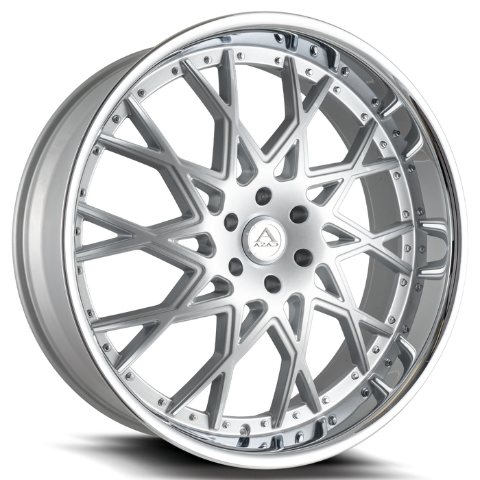 Azad-AZ822-Brushed-Silver-w/-Chrome-Lip-Silver-22x9.5-72.56-wheels-rims-fälgar