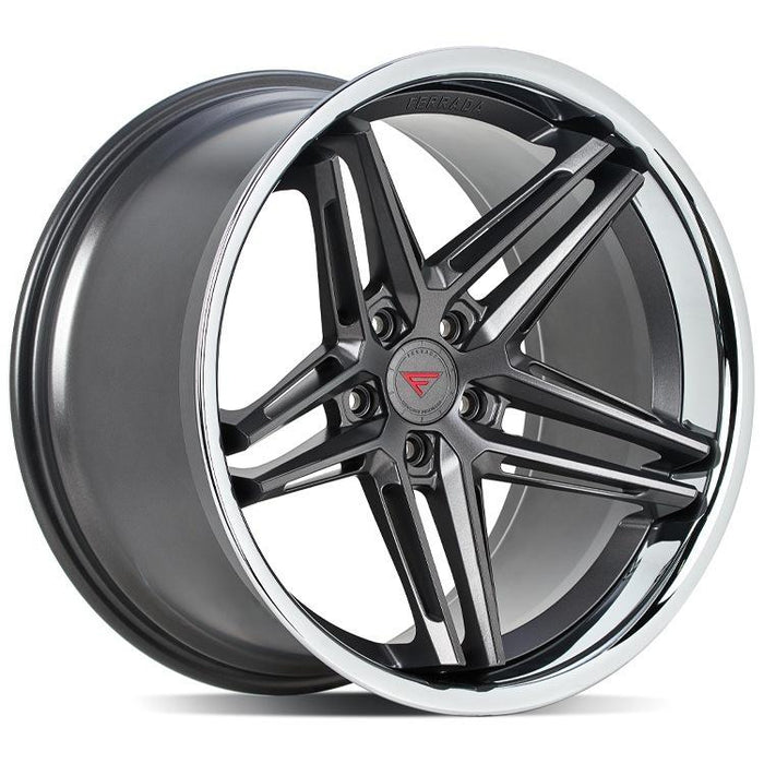 Ferrada-CM1-Matte-Graphite-/-Chrome-Lip-Black-22x10.5-66.56-wheels-rims-felger-Felgkongen